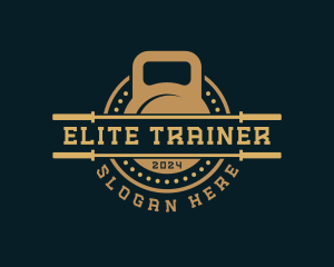 Fitness Training Kettlebell logo design