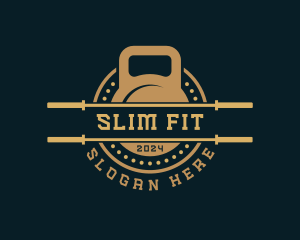 Fitness Training Kettlebell logo design