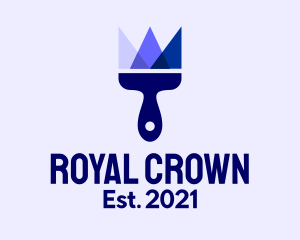 Royal Crown Paintbrush logo design