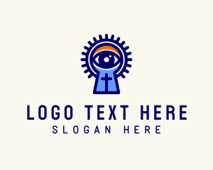 Occult - Religious Eye Crucifix logo design