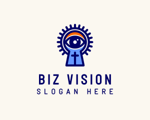 Religious Eye Crucifix logo design