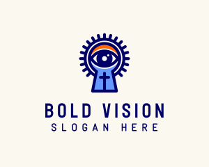 Religious Eye Crucifix logo design