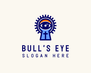 Religious Eye Crucifix logo design