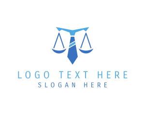Insurance Agent - Necktie Scales of Justice logo design