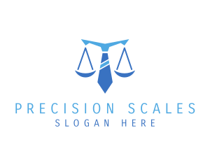 Necktie Scales of Justice logo design