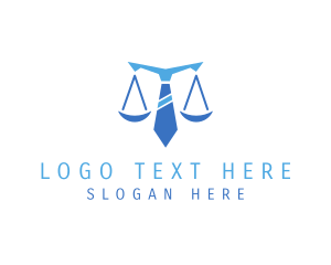 Tie - Necktie Scales of Justice logo design