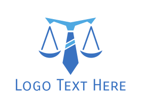 Employee - Blue Tie Scales of Justice logo design