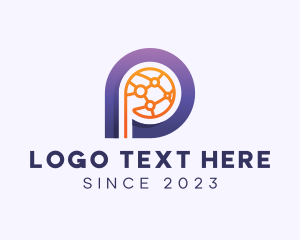 Global Tech Letter P Logo