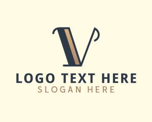 Letter V - Classic Elegant Hotel logo design