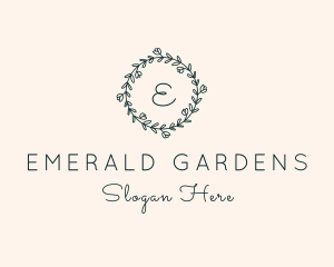 Floral Leaf Botanical Garden logo design