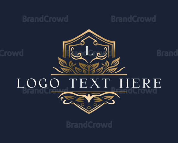 Luxury Floral Shield Logo