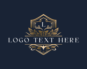 Decor - Luxury Floral Shield logo design