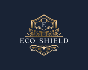 Luxury Floral Shield logo design