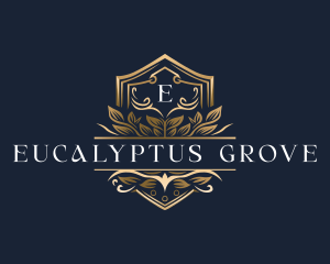 Luxury Floral Shield logo design