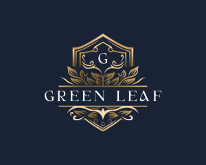 Luxury Floral Shield logo design