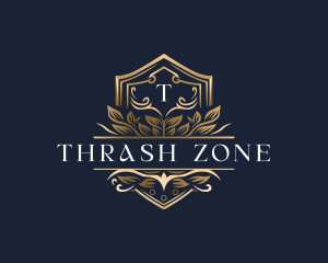 Luxury Floral Shield logo design