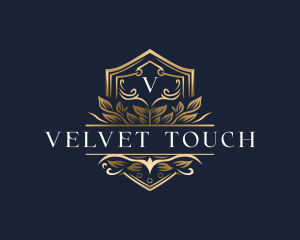 Luxury Floral Shield logo design