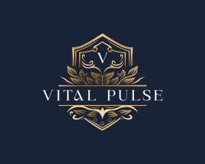 Luxury Floral Shield logo design