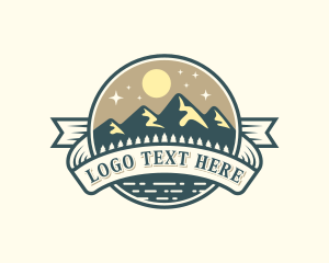 Outdoor - Mountain Summit Hiking logo design