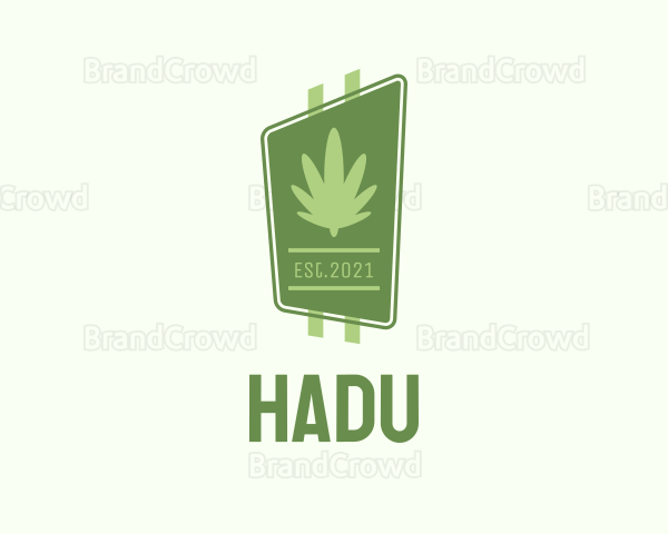 Cannabis Leaf Signage Logo