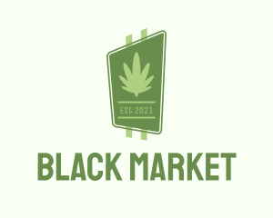 Illegal - Cannabis Leaf Signage logo design