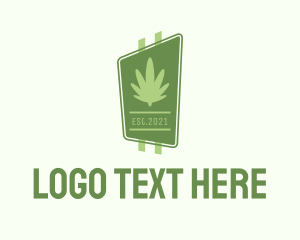 High - Cannabis Leaf Signage logo design