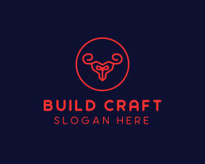 Red Evil Goat logo design