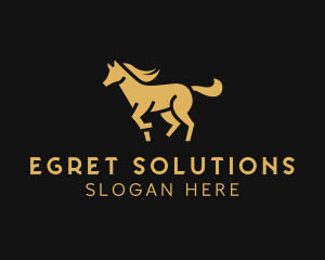 Elegant Horse Stallion logo design