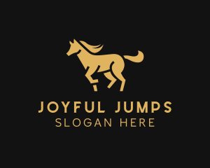 Elegant Horse Stallion logo design