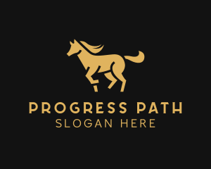 Elegant Horse Stallion logo design