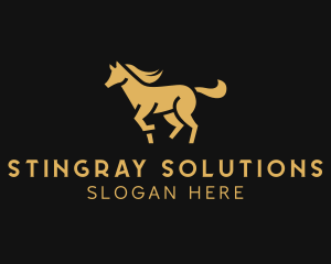 Elegant Horse Stallion logo design