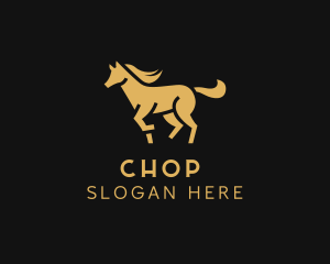 Elegant Horse Stallion logo design
