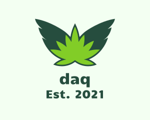Vape - Flying Weed Leaf logo design