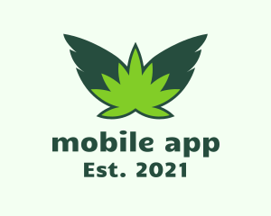 Edibles - Flying Weed Leaf logo design