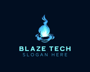 Blaze - Blazing Fire Ball logo design