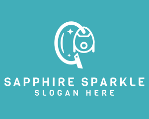 Vacuum Cleaner Sparkles logo design