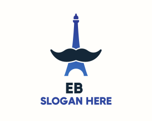 Moustache Eiffel Tower Logo