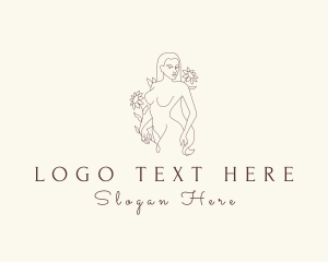 Floral Nude Lady Logo