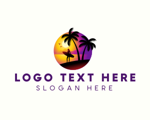 Mountain Island Beach logo design