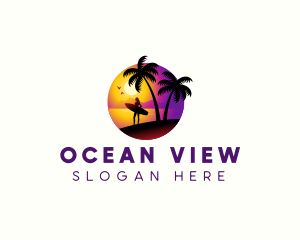 Mountain Island Beach logo design