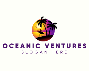 Mountain Island Beach logo design