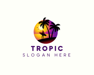 Mountain Island Beach logo design