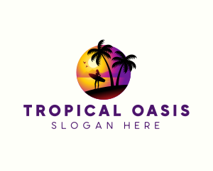 Mountain Island Beach logo design