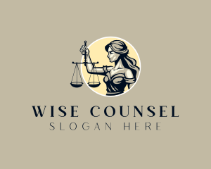 Advice - Female Justice Scales logo design
