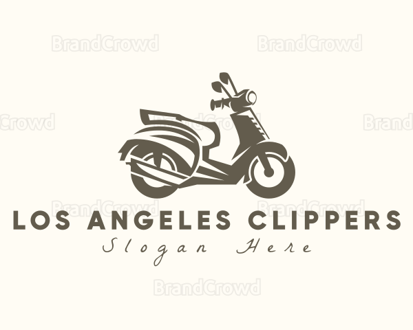 Hipster Transportation Scooter Logo