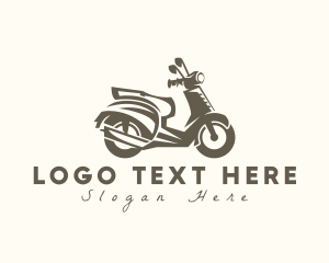 Motocycle - Hipster Transportation Scooter logo design