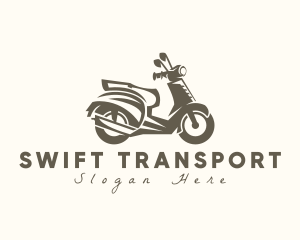 Hipster Transportation Scooter logo design