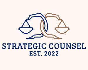 Counsel - Vintage Justice Scale logo design