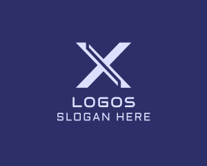 Violet - Startup Tech Letter X Business logo design