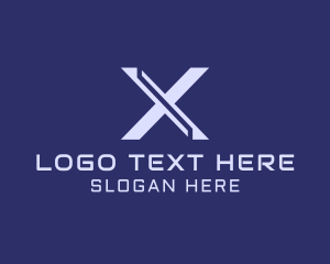 Blue - Startup Tech Letter X Business logo design